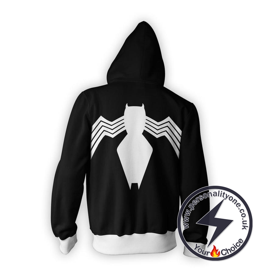 Spiderman Symbiote Spiderman Zip Up Hoodie Jacket